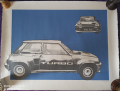 
													lithographie "Renault 5 turbo" Michel Clolus
												