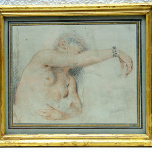 Dessin signé Watteau.