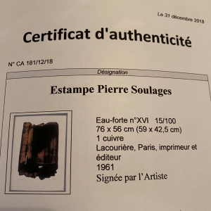 Estampes Pierre Soulages