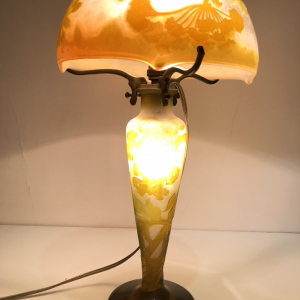 Lampe champignon Gallé (signature avec étoile)