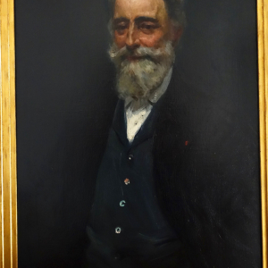 Portrait de Martin Rico (peintre) par son ami Joaquin Sorolla en 1901 .Peinture a l'huile de 98,5x63cm