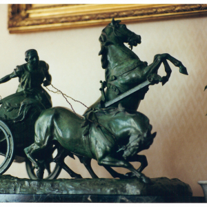Statue char antique en bronze de G.Ferrat