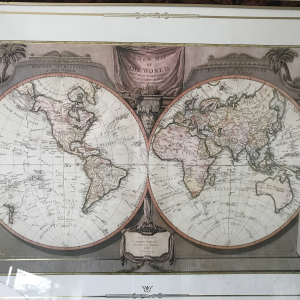 Une nouvelle carte du monde avec les chemins du capitaine cook’s 1794