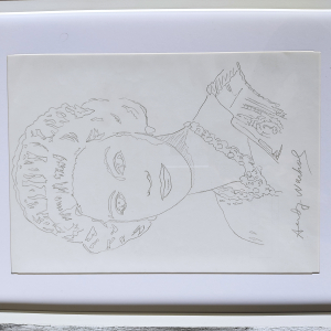 Portrait dessin d'Elisabeth par Andy Warhol