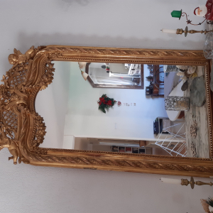 Grand Miroir baroque en bois doré