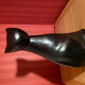 chat debout de Ferdinand parpan, bronze hauteur 35 cm signé, 8/8