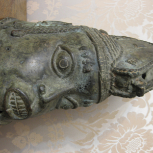 Ancienne  Tête Masque   en bronze     Afrique