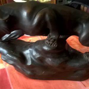 sculpture Panthère noire  fontaine duval