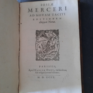 1599 corneli taciti opera ou Les oeuvres muettes de Cornélius