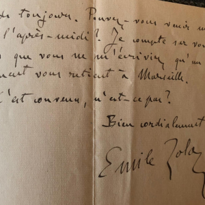 Lettre Signée par Émile Zola
