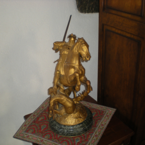 bronze Frémiet Saint George terrassant un dragon
