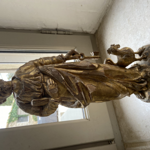Statue bois et doré représentant Saint Pierre