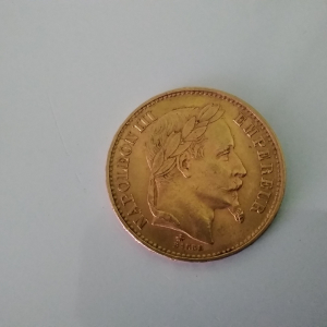 Pièce Napoléonienne 20 francs 1869