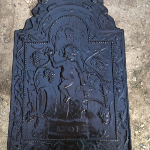 Plaque en fonte de fond de cheminée