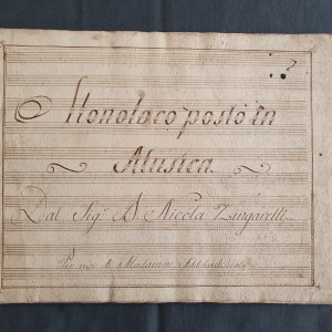 partition de musique manuscrite de Zingarelli