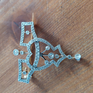 Broche en or et diamant