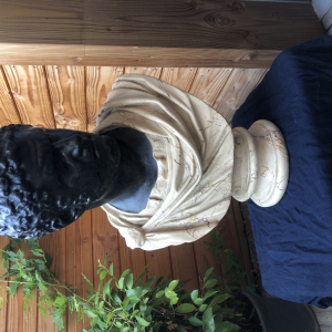 Buste de l'empereur romain Caracalla en plâtre patiné