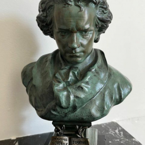 Sculpture bronze Beethoven signée G.Leroux