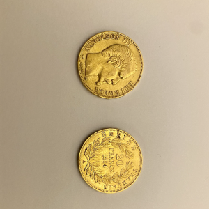Lot de 40 pièces d'or Napoléon 3