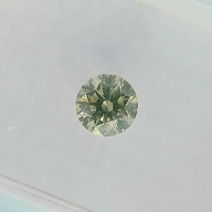 Diamant - 0.36 ct - Brillant - Jaune verdâtre clair - VS2