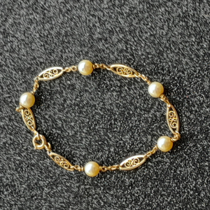Bracelet or et perles