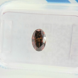 Diamant - 0.54 ct - Oval - Marron profond - VS2