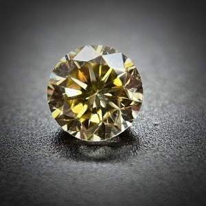 Diamant - 0.20 ct - Rond - Jaune brunâtre clair - VS1