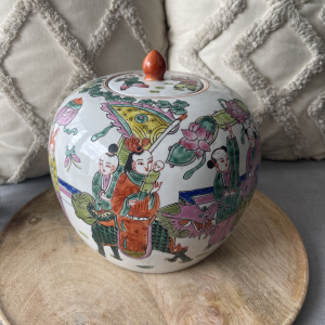 Ancien pot à gingembre jar potiche chinoise famille rose 19 ème Qing dynastie Tongzhi Qing
