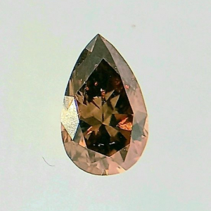 Diamant - 0.43 ct - Poire - Marron orangé profond - VS1