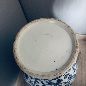 Paire de vases blanc bleu