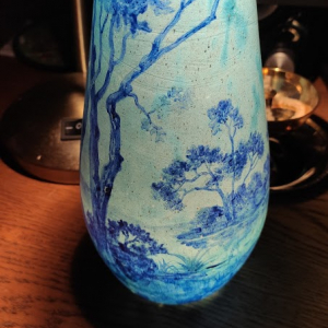 vase bleu Nancy Delatte