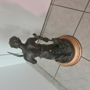 Statue de bronze - Mineur signée Rousseau