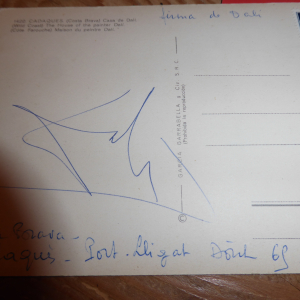 autographe de Salvador Dali