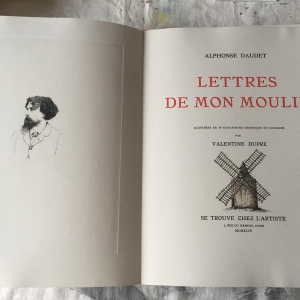 Exemplaire 181 sur 395 des lettres de mon moulin, A.Daudet, sur vélin, 1944