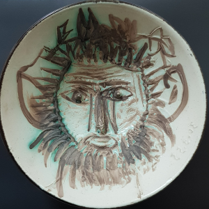 Coupelle ronde visage de faune