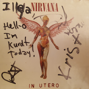 Autographe Kurt Cobain et membres du groupe