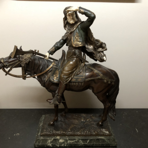 Bronze ALONZO, cavalier, 20éme siècle