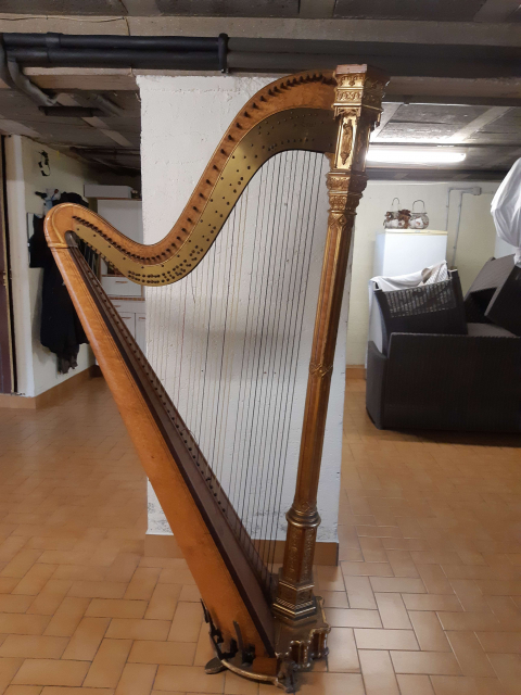 
															Harpe ancienne à pédale
														