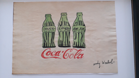 
															Dessin signé andy Warhol
														