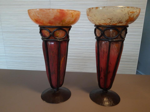 
															paire de vases signés SCHNEIDER
														