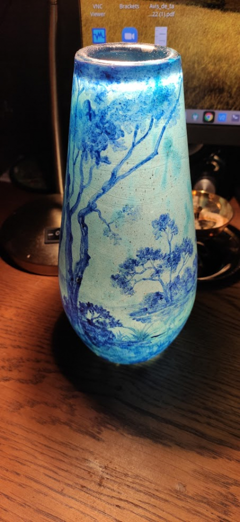 
															vase bleu Nancy Delatte
														