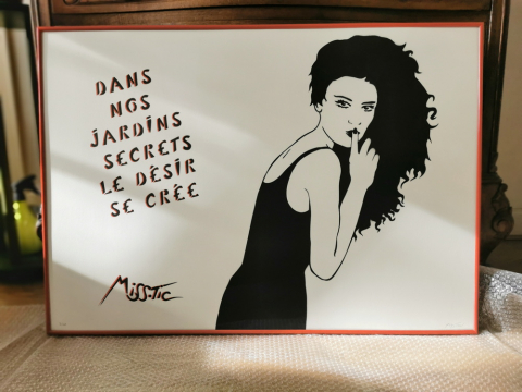 
															Lithographie originale réalisée et signée par Miss Tic
														