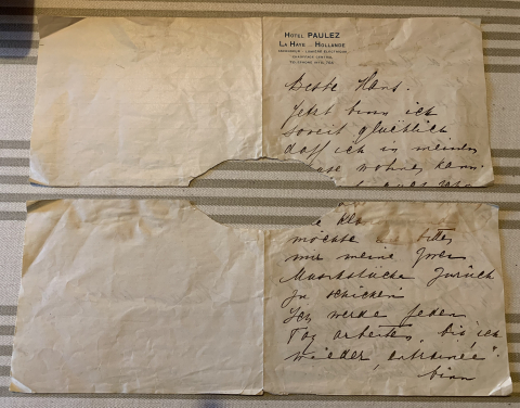 
															Lettre manuscrite de Mata Hari
														