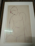 
															Tableau signé Modigliani, dessin
														