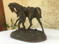 
															Bronze cheval "Vainqueur !!!" de P.J. Mêne
														