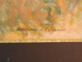 
															Tableau signé Georges Manzana Pissaro, "Le champ de coquelicot"
														