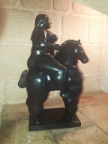 
															fernando botero femme a cheval bronze
														