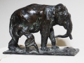 
															Roger Godchaux, Elephant et son cornac, bronze
														