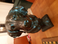 
															Tete de chien en bronze de Lecourtier
														