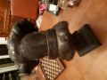 
															Tete de chien en bronze de Lecourtier
														